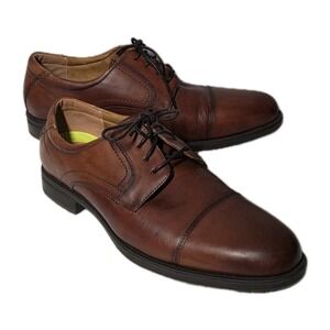 Sharp Florsheim Mens Size 11 EEE  Midtown Leather Brown Cap Toe Oxford HTF Shoes
